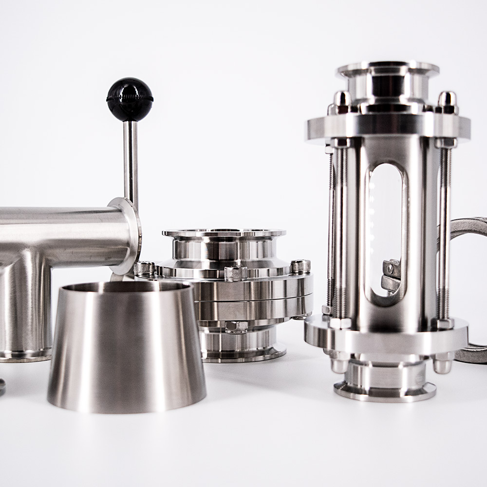 <b>Sanitary</b><br><br><p class="JDHomeGrid">
Tubing, Tube Fittings and Valves for Food & Beverage and Pharma. </p>